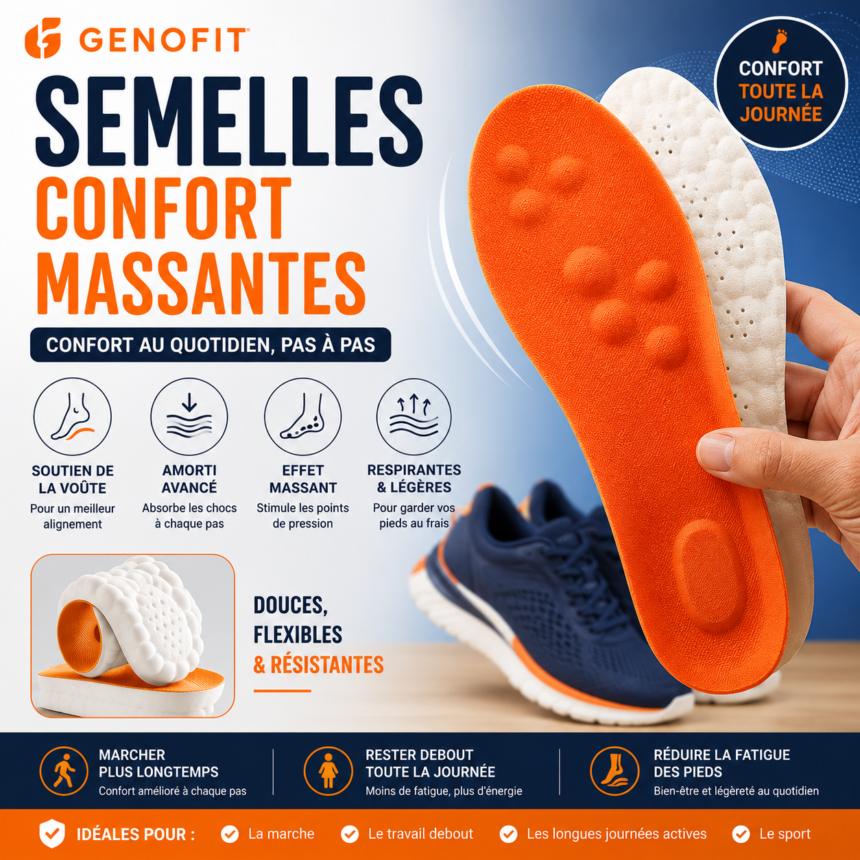 Genofit – Semelles Confort Massantes